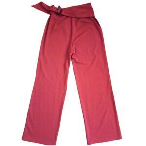 Biashe Women’s Solid Flare Pants Casual Trousers -  Color (Rust) Size - Small